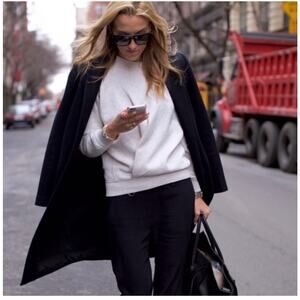 Isabel Marant Etoile Belden Heathered Cream Twist Front Sweatshirt